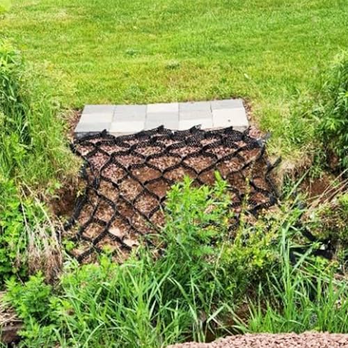 Genérico Pavimento de Rejilla de Panal para Patio Trasero, Base de geomalla de 5 cm de Grosor para Plataformas y cobertizos de Caravana, pavimento Plegable Flexible (3 m x 8 m)