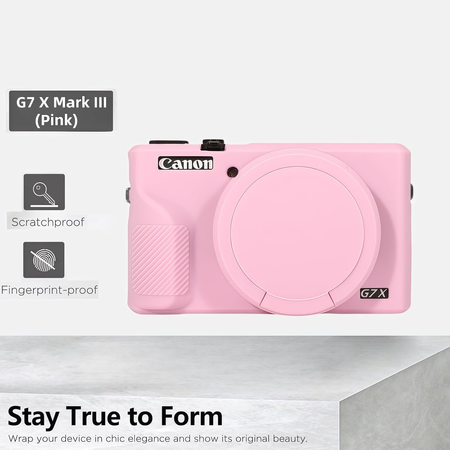 Case for Canon Powershot G7 X Mark III Digital Camera,Soft Silicone Case for Canon Powershot G7X Mark III DSLR Camera,Comes with 2 Screen Protectors and 1 Wrist Strap. (Pink) - Image 7