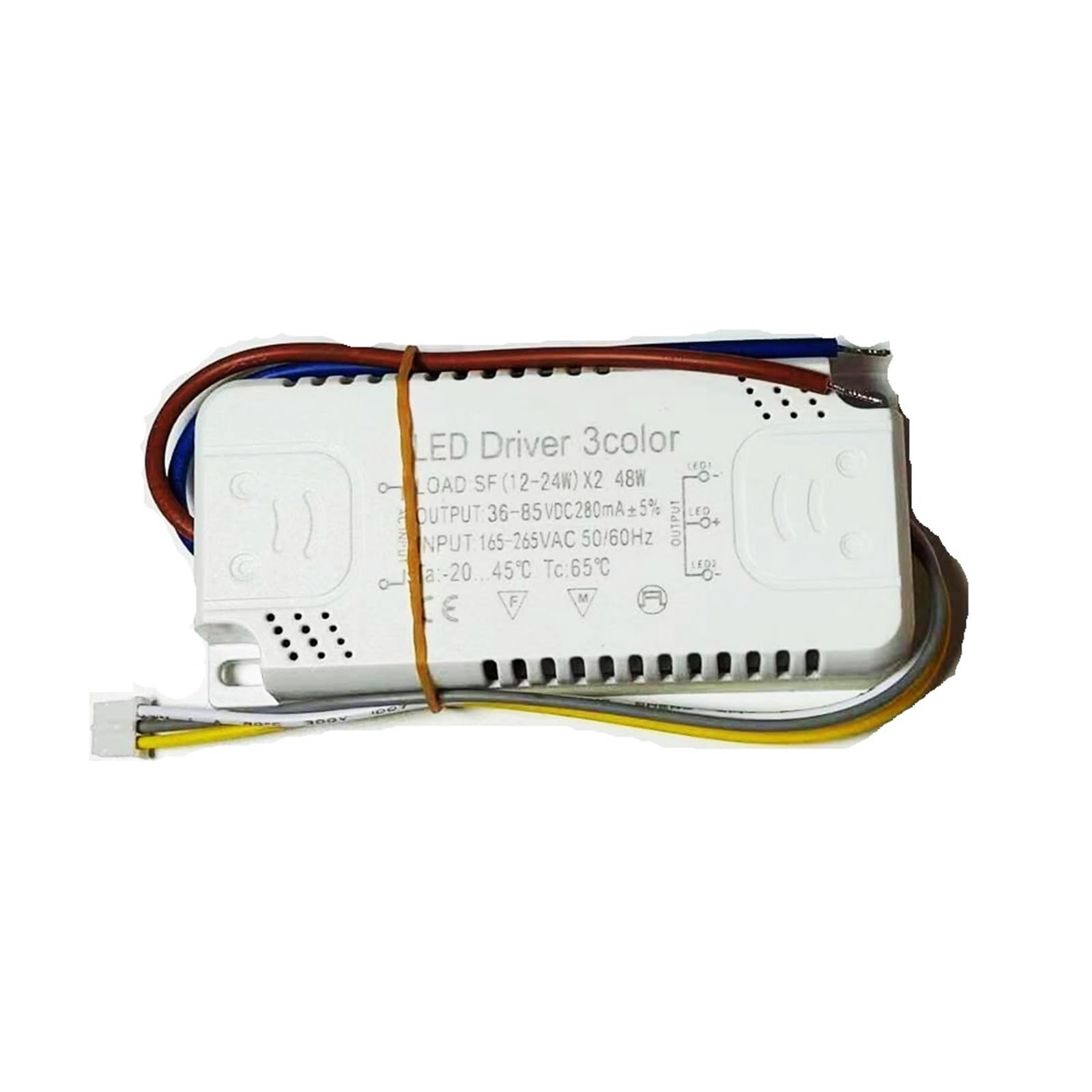 FCARUMIQP Constant Current LED Driver 3colors 12-80W Adapter for Power Supply AC 165-265V Unit Lighting for Strips-2((12-24W)-2)