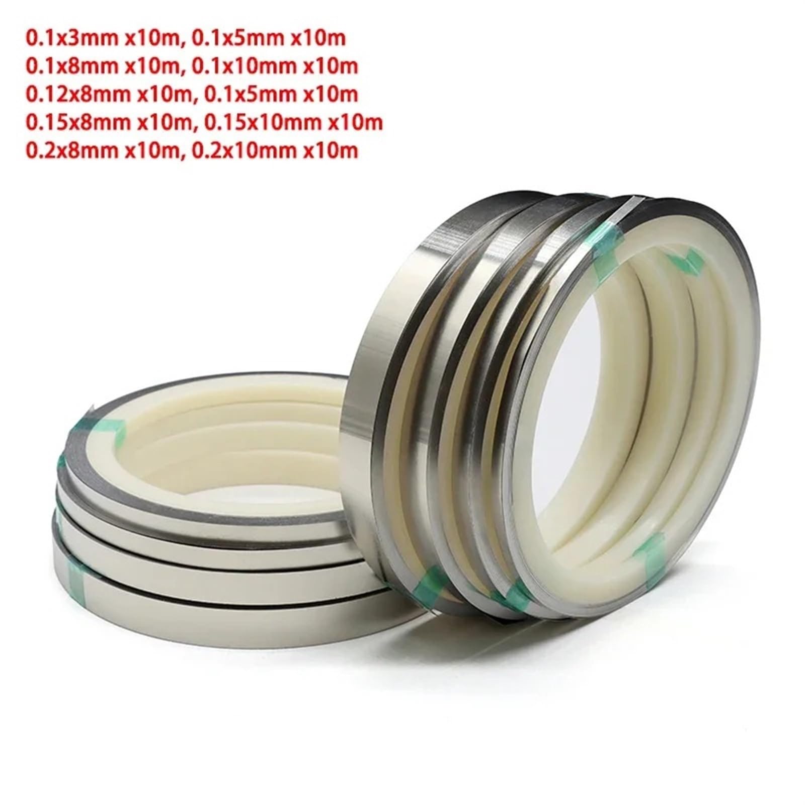 Nickelband Vernickelter Streifen 18650 Li-Ionen-Akku Nickelblech Plattenverbinder 0,1 mm 0,2 mm Stahlgürtel Punktschweißmaschine Batterieschweißgerät FüR Batterie SchweißEn(0.2x8mm x 10m)