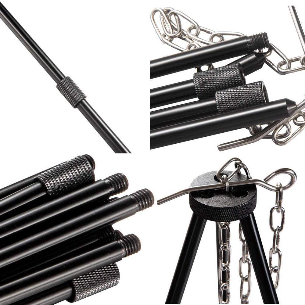 Trépied de Cuisine en Plein Air Pliant Campfire Griller Grill Grille Stand Camping Fire Pit Tool Bonfire Party Pique-Nique BBQ Cintre avec Sac De Rangement