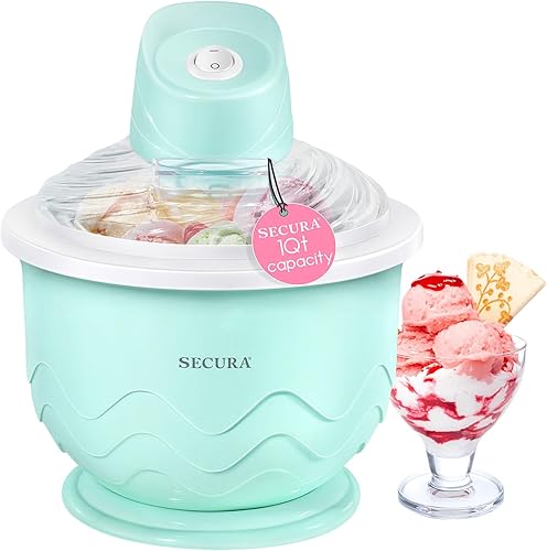 Secura Máquina de helados, máquina de helado de visualización DIY para helados, sorbetes, yogur congelado, perfecto para principiantes, material
