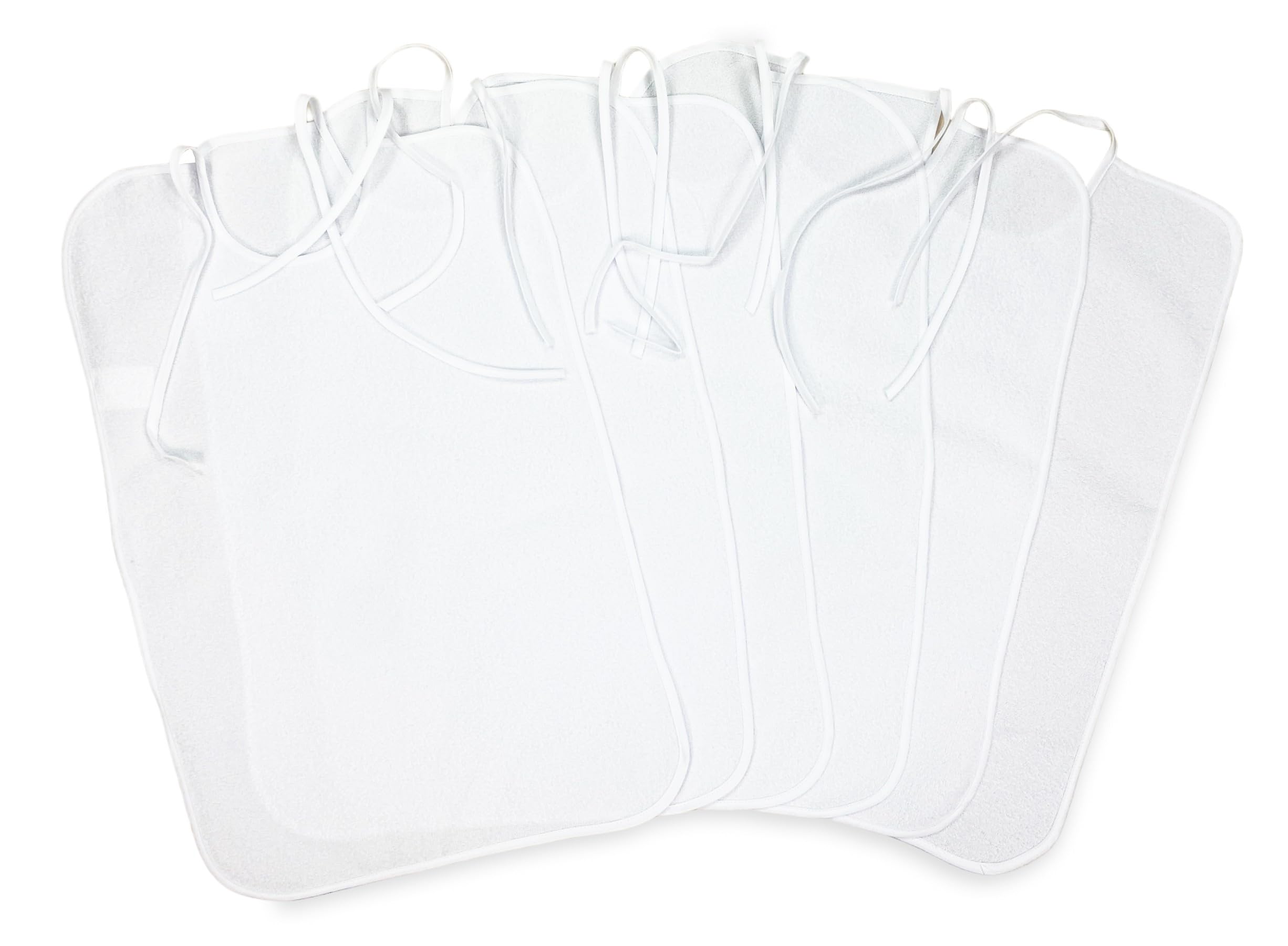 Tex family Set Bavaglioni Impermeabili da Adulto Remo©, Bavaglione Antimacchia con Lacci, 40x60 cm, Unisex, Ideale per Case di Riposo e Strutture Sanitarie, Protezione durante i Pasti, Made in Italy