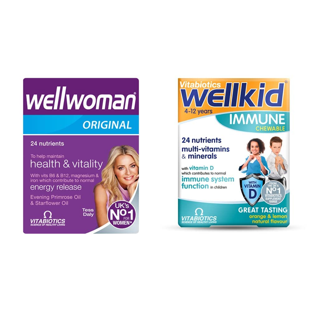 Original 90 Tablets Bundle with Wellkid Immune Chewable