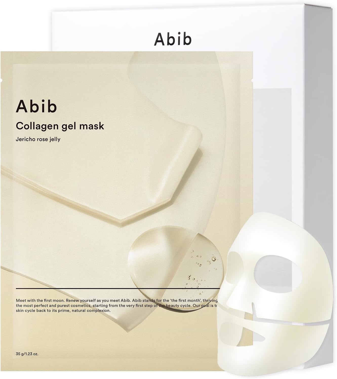 Abib Collagen Gel Mask Jericho Rose Jelly 10 Sheets I Vegan Collagen, Cooling Nourishing Hyaluronic Acid Hydrogel Facial Mask