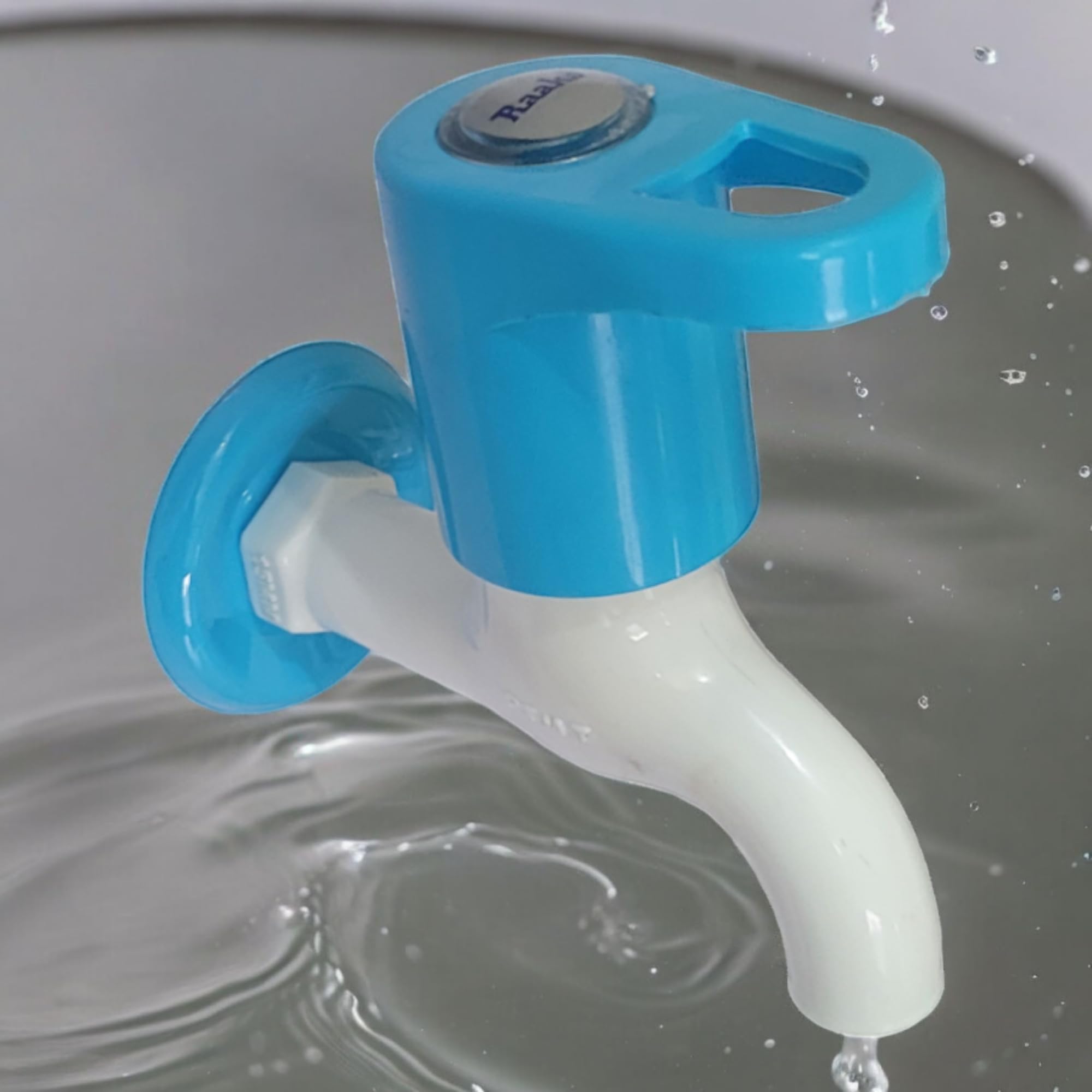 Raako ABS Plastic Bib Cock Bathroom Faucet Kitchen Water Tap Toilet Wall Mounted Bibcock (Pack of 1) - Blue Lever, Polished Bib Tap Faucet for Bathroom & Kitchen - Wall Mount Installation Type (B0D6373M53) Amazon Price History, Amazon Price Tracker