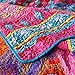 Qucover Tagesdecke 150 x 200 cm Bunte Gesteppte Decke aus Mikrofaser Bettüberwurf für Einzelbett Sofaüberwurf Boho Indische Exotik