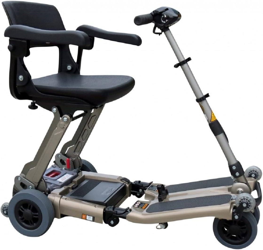 Free Rider USA - Luggie Deluxe - Folding Mobility Scooter - 4-Wheel - Champagne
