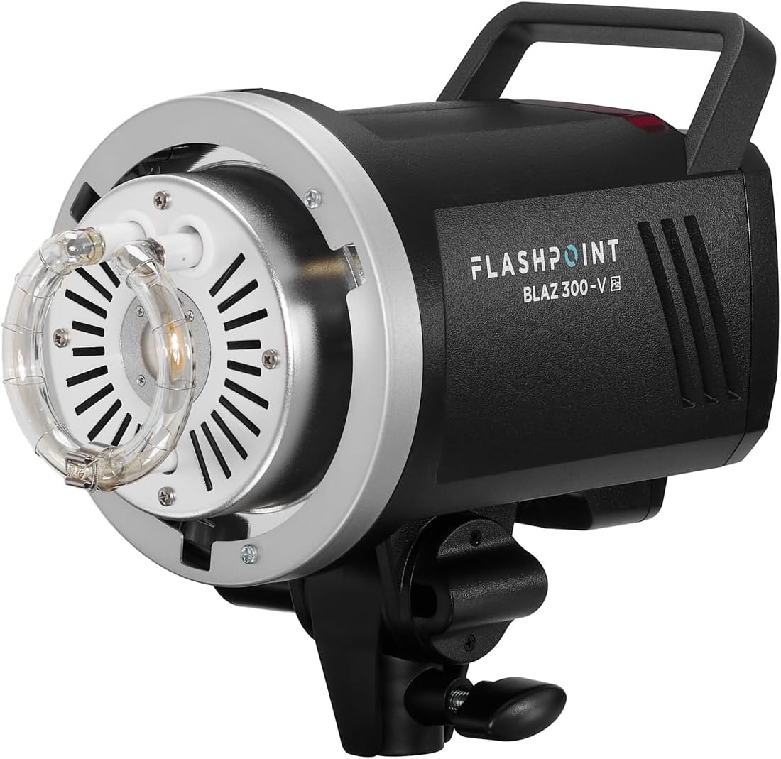 Flashpoint BLAZ 300-V 300Ws R2 Studio Monolight Flash Kit with Stand and Beauty Dish