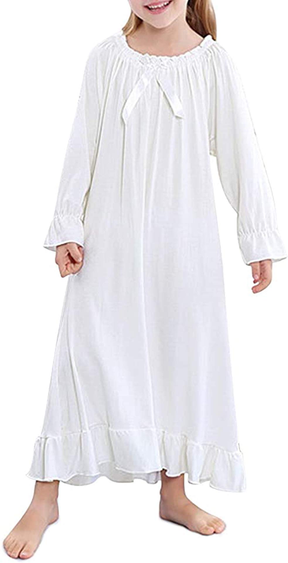 Verve Jelly Girls Nightgowns Princess Cute Cotton Sleep Shirts for Girl 5-6 Years