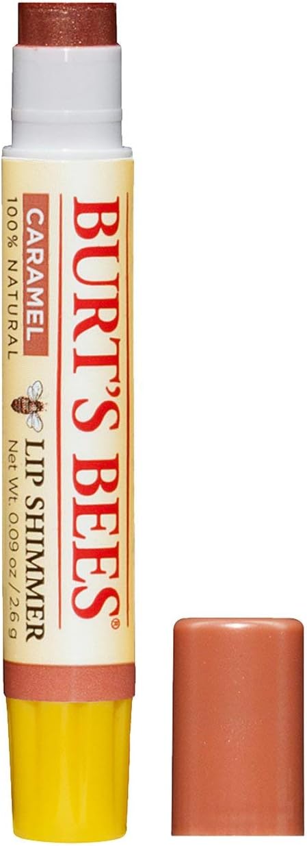 Burt's Bees 100% Natural Moisturising Lip Shimmer, Caramel with Shea Butter, Beeswax and Vitamin E, 2.6g