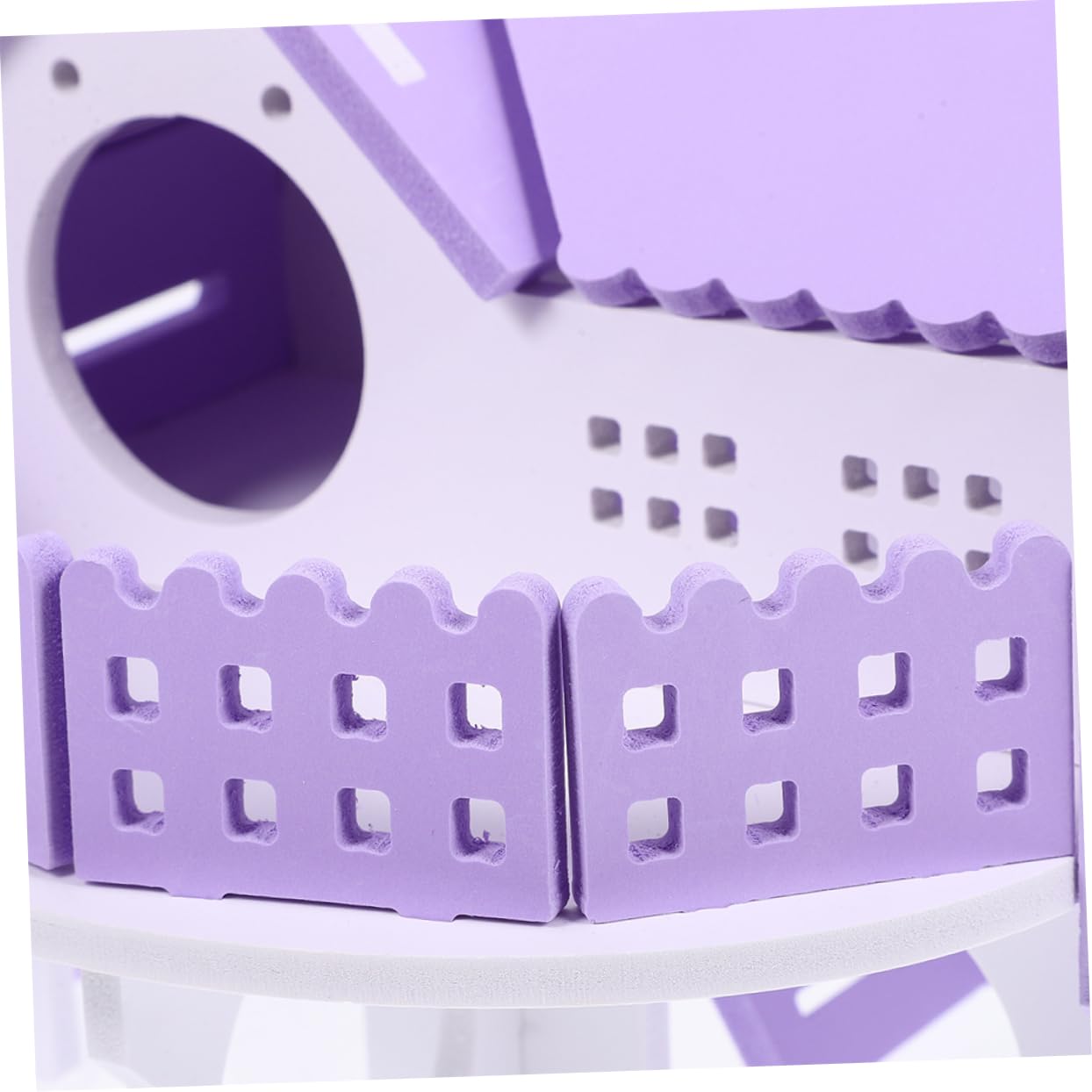 POPETPOP 8 Pièces Villa à Deux étages Hamster Accessoire Hamster Accessoires Cage pour Abri de détente pour délicate cachette de Maisons de s PVC