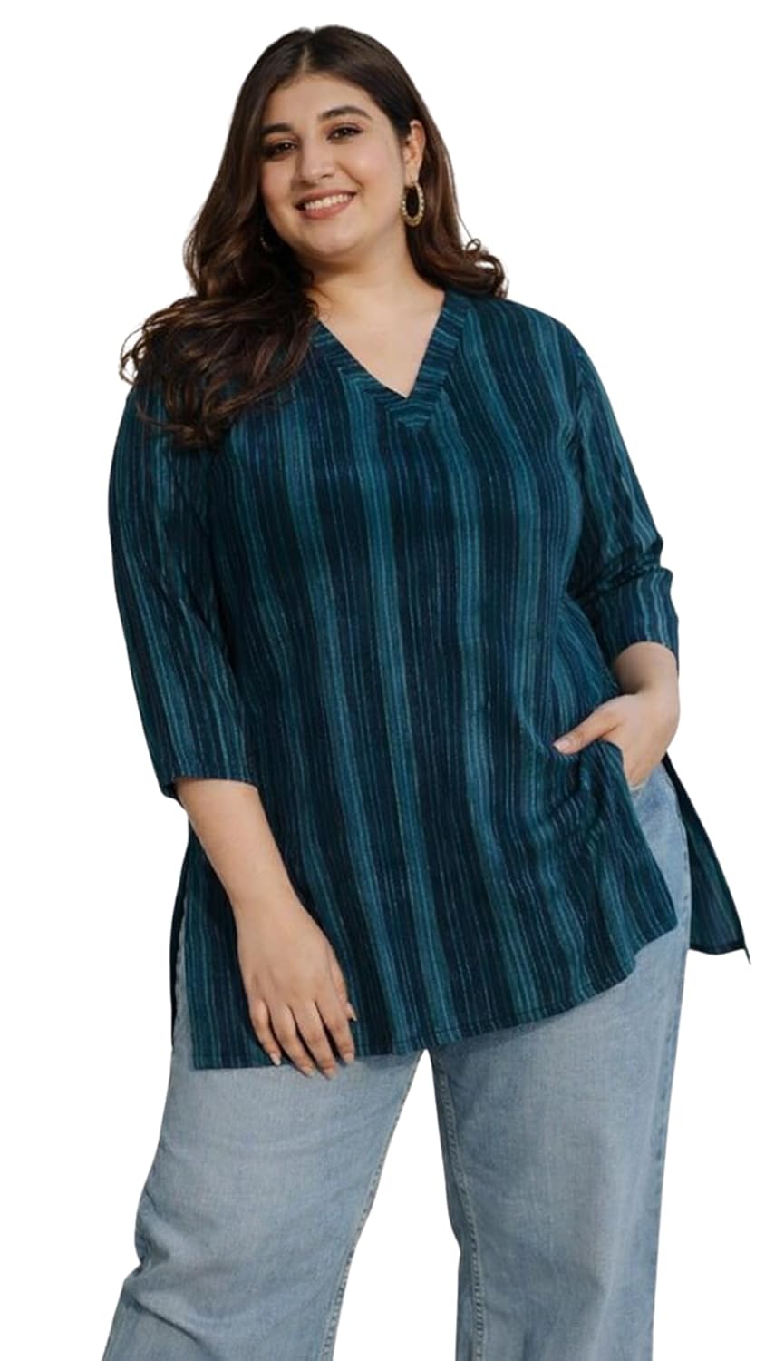 Women Trending Rayon Printed Short Kurti |Short Kurti for Girls | Casual Tunic Top for Wosmen |Short Top Wear to Jeans| Multicolour