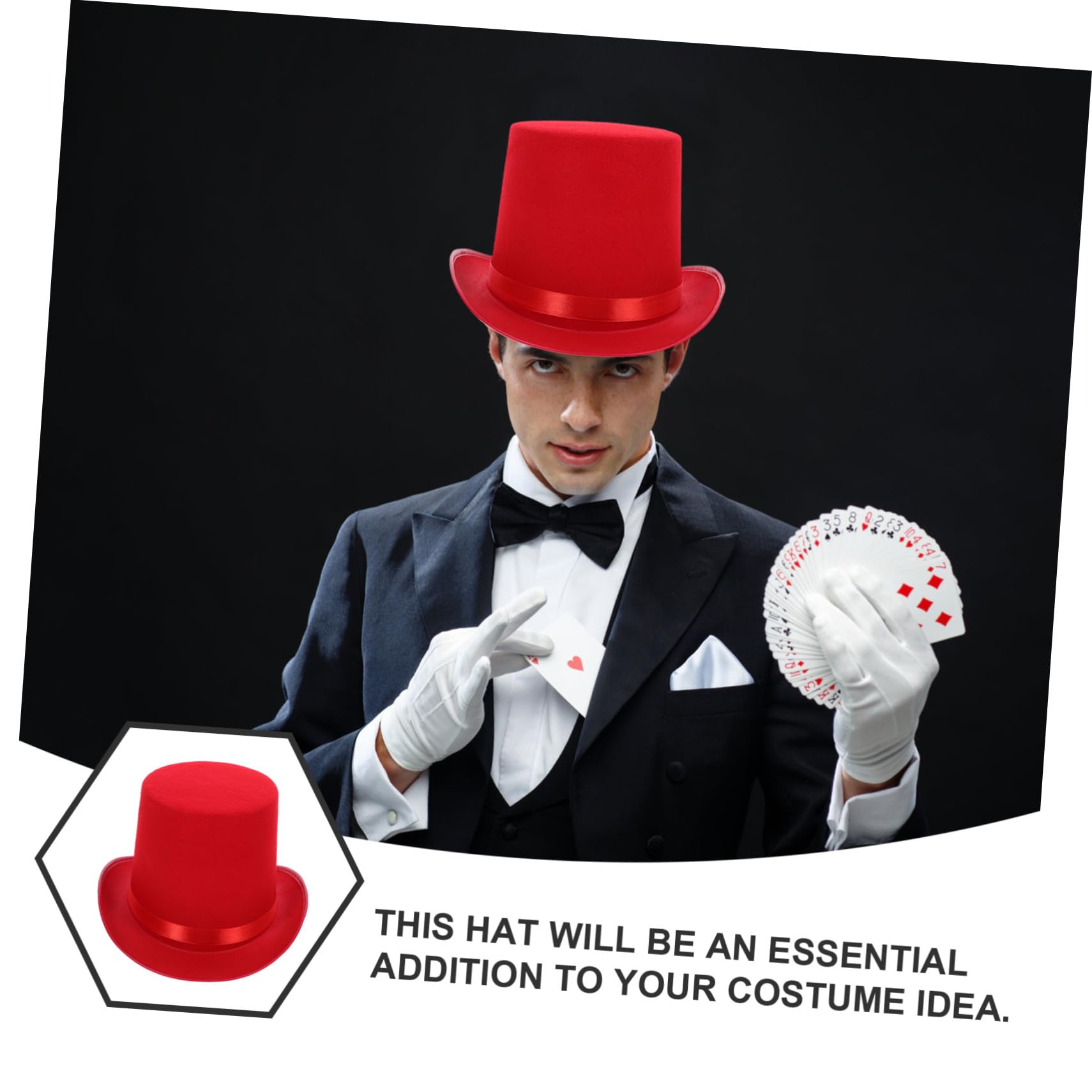 KOMBIUDA Cappello Vintage per Costume Adulto Accessorio Party Retrò per Mascherata e Spettacolo