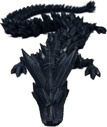 Miniatura 1 de Juguetes de dragón impresos en 3D, elegantes figuras de acción de dragón de cristal con articulaciones flexibles, figuras de dragón para alivio de