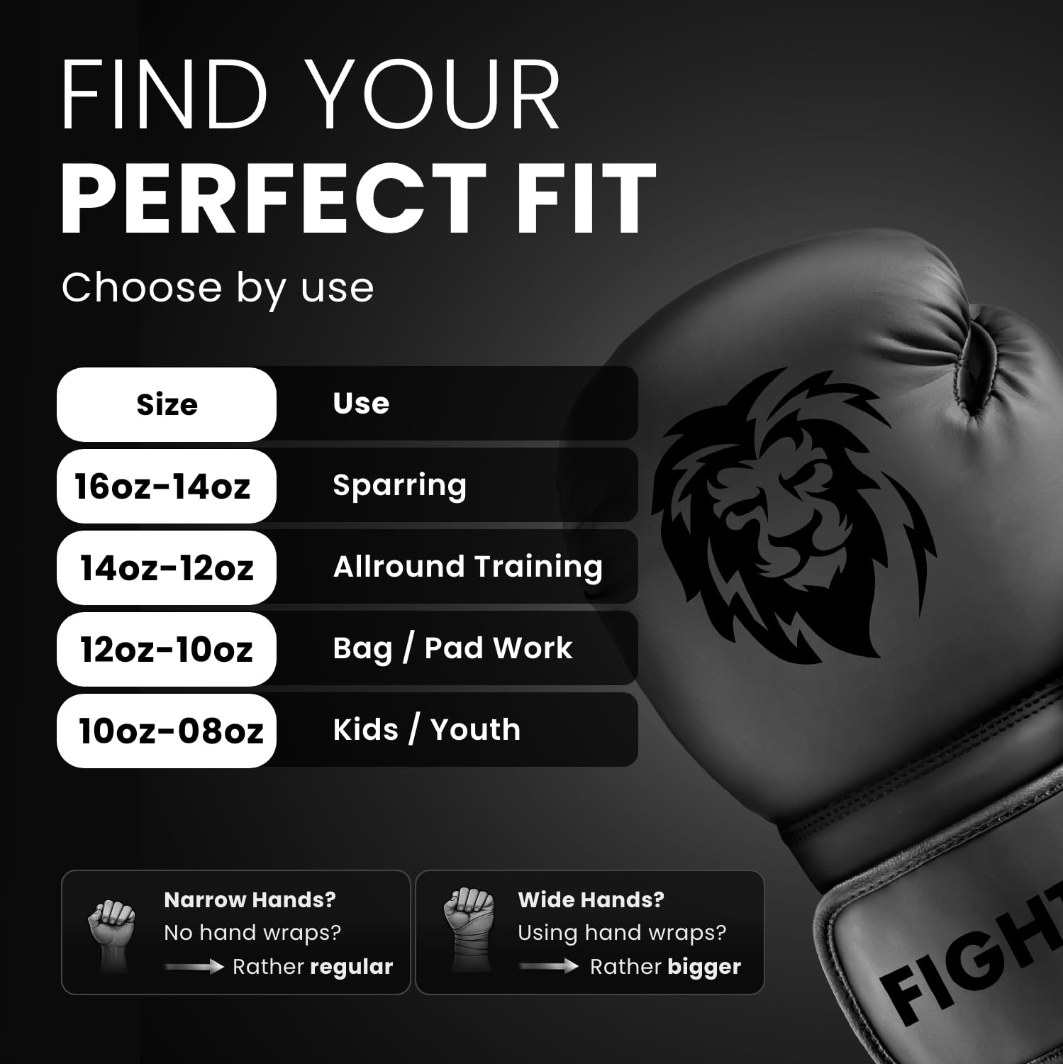 Amazon.co.jp: FIGHTR® プレミアム ボクシンググローブ オールブラック