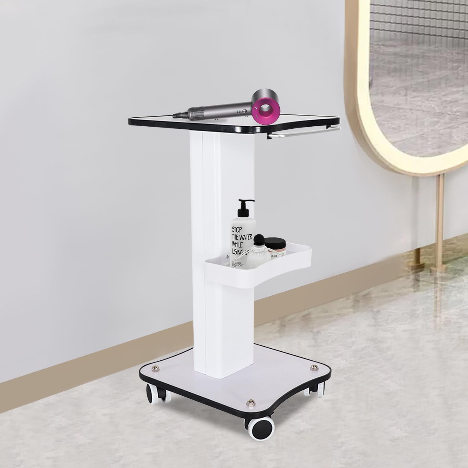 Carrito de belleza con compartimento de almacenamiento, carrito de belleza, carrito de belleza, carrito de trabajo, carrito de belleza, sanatorio, familia
