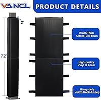 Vista 2 de Almohadillas de poste cuadrado para bastón de baloncesto, de lujo, resistente a la intemperie, poste de acolchado de 2/4 pulgadas de grosor