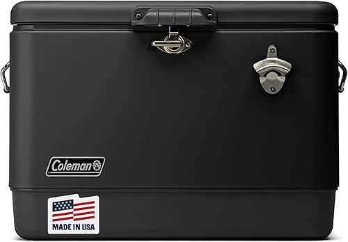 Coleman Reunion Premium Insulated 54qt Steel Belted Cooler Leak-Resistant Heavy-Duty