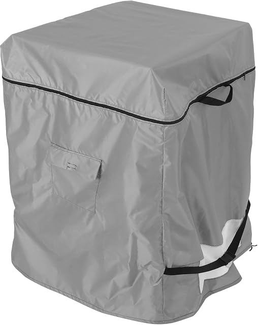 Outdoor Waterproof Freezer Cover 210D Heavy Duty Zippered Protector for 7.0 Cubic Feet Chest Freezer