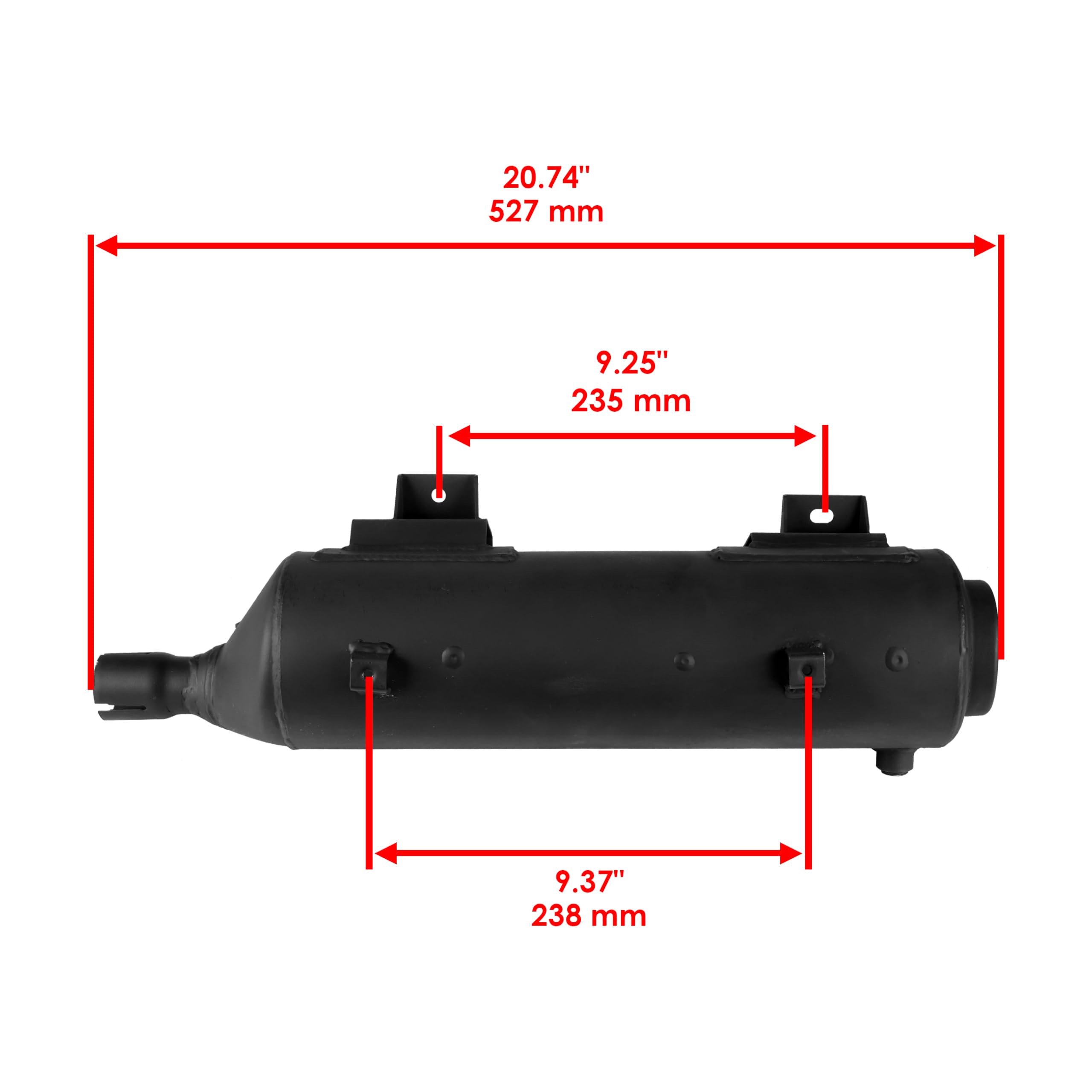 Exhaust Muffler Fits Honda TRX350TE TRX350TM Rancher 350 2x4 Es 2000 2001 2005