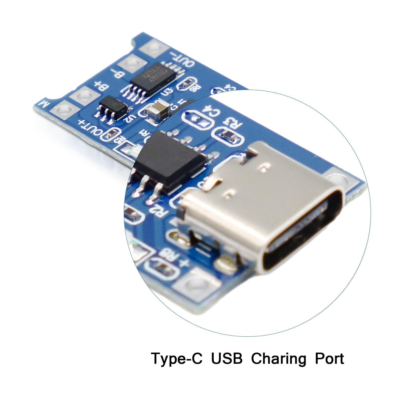10 pezzi USB C 5V 1A LiIon batteria al litio scheda caricabatterie modulo con doppia funzione di protezione