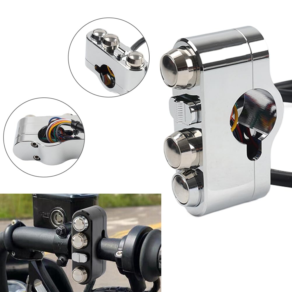Motorcycle Chrome Control Switch Assembly CHROME VINTAGE CONTROL