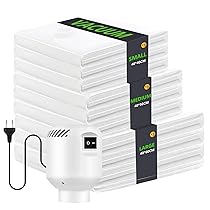 9 Pezzi Sacchi Sottovuoto Vestiti con Pompa Elettrica, 3x 40x40cm , 3x 40x50cm , 3x 40x60cm Buste Sottovuoto Vestiti per Coperte,Cuscini, Viaggi, Traslochi, articoli stagionali