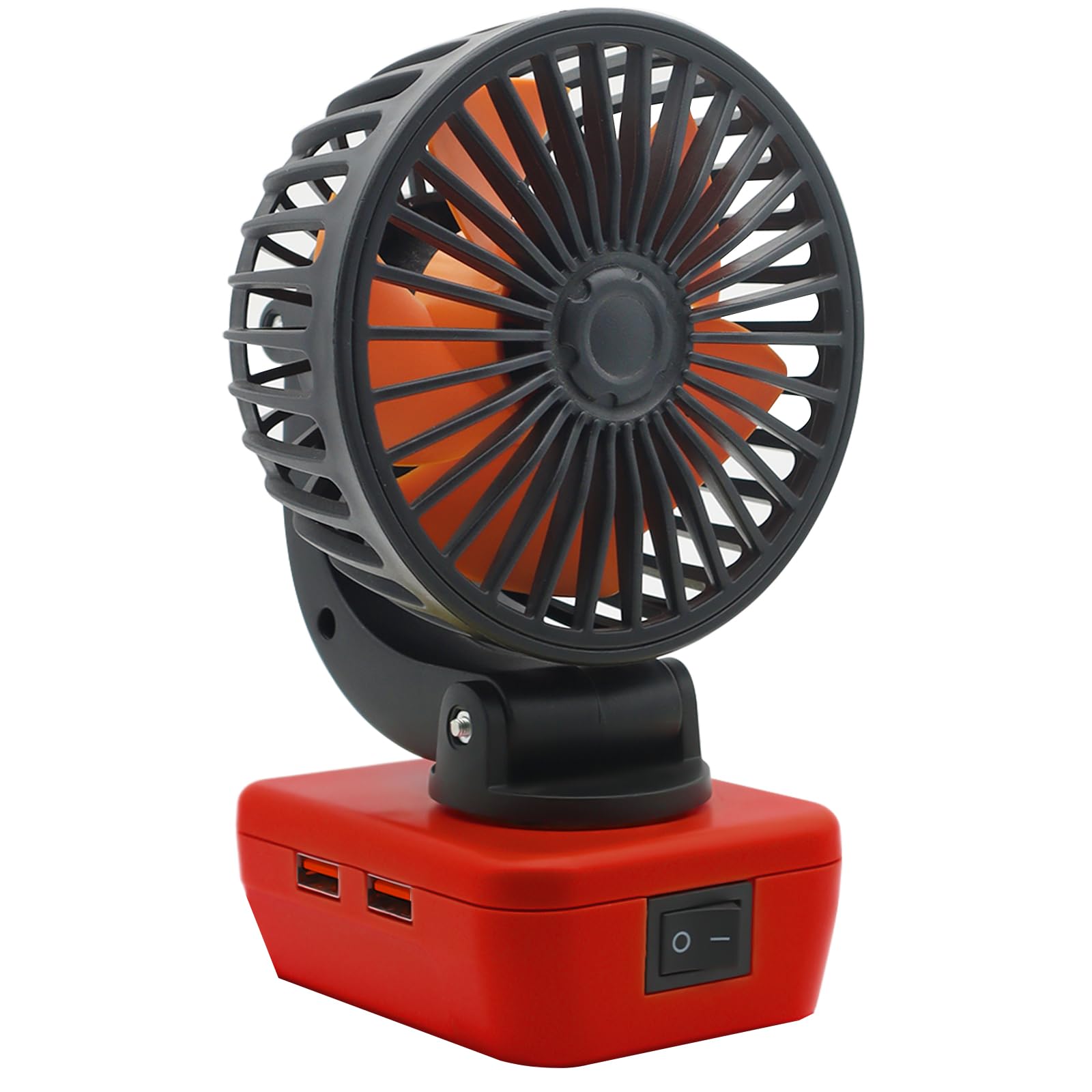 WHYICHG Cordless Jobsite Fan Compatible for Milwaukee 18V Battery Brushless Motor with USB &Type-C Charging for Camping Workshop and Construction Site(Battery not included)