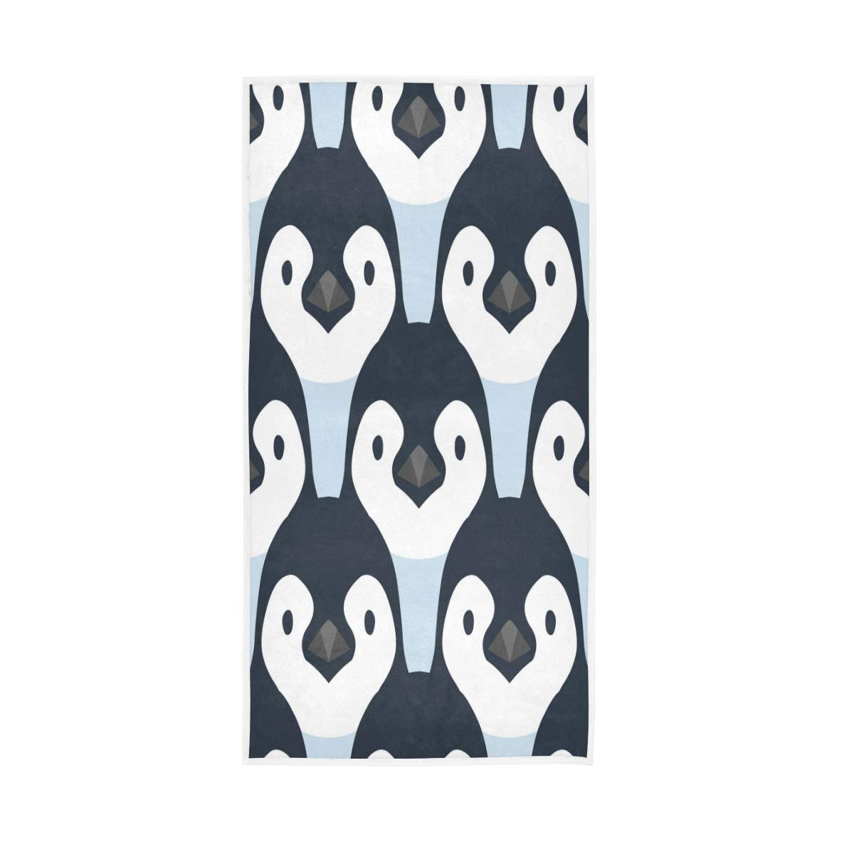 HUYGD Hand Towels Cotton Cute Penguin Babies Soft Towel Multipurpose Bathroom Beach Towel for Home Kitchen Swim Spa Gym, 30x15 inch