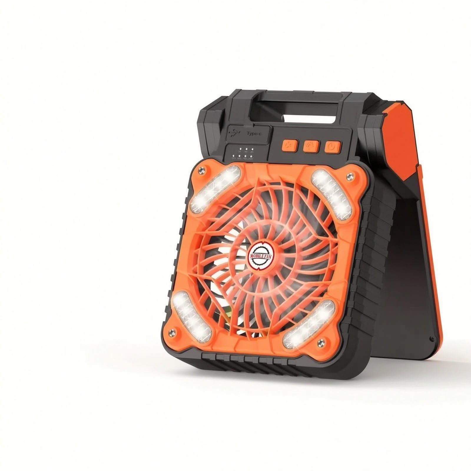 Ventilador Recargable con Luz Led Portátil Ventilador con Luz LED Colgante para Pescadores