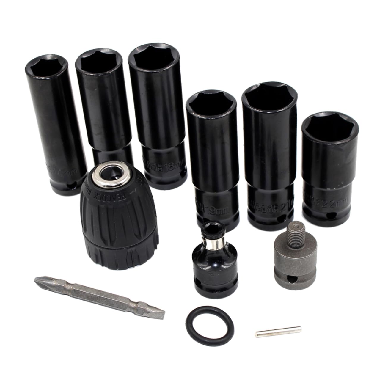 UPKOCH Kit 12 Pezzi Bussole Esagonali per Avvitatore ad Impulsi in Acciaio Cromo-vanadio, Leggere e Facili da Trasportare, per Officina e Uso Domestico