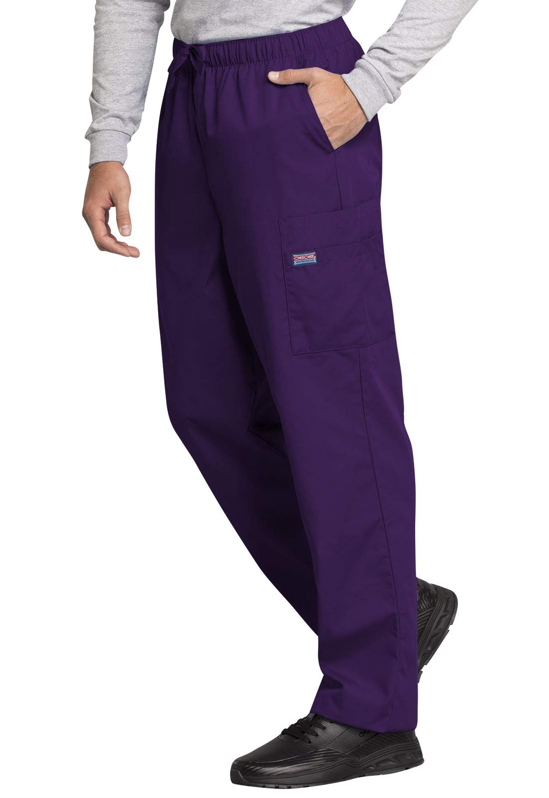 CHEROKEE Medical Cargo Pants for Men Workwear Originals, Zipper Fly Scrubs for Men 4000