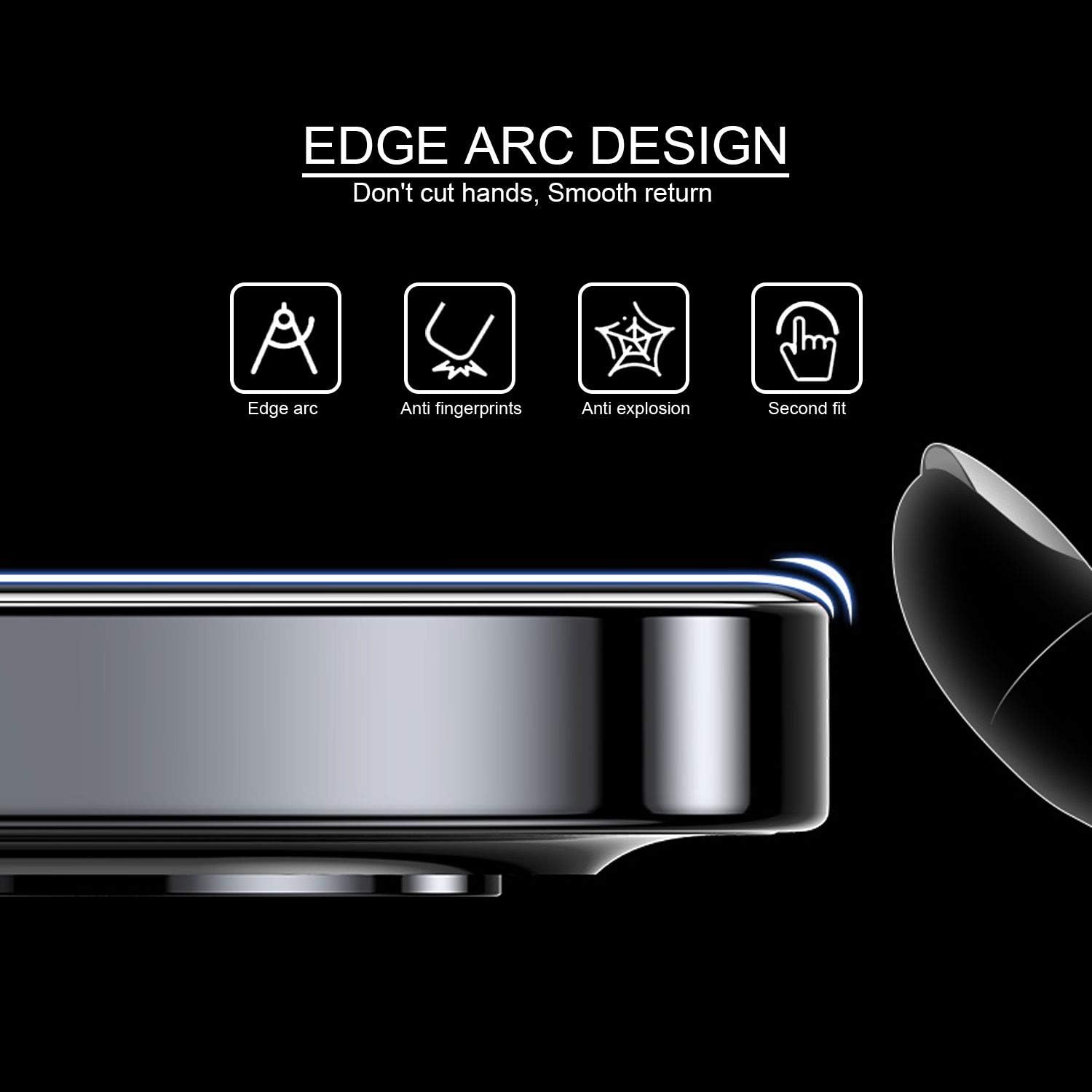 ULUQ Glass Screen Protector for iPhone 12/iPhone 12 Pro, HD Tempered Glass Film, 9H Hardness Anti Scratch, 6.1inch, 3 Pack : Cell Phones & Accessories