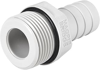 uxcell PVC Barb Hose Fitting Connector Adapter 16mm or 5/8" Barbed x G3/4 Male Pipe 6pcs
