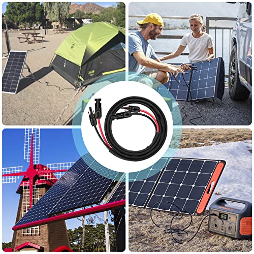 Image of 6FT 10AWG Solar Panel Extension Cable with Female and Male Connectors, Solar Cable for Solar Panels, Charge Controllers and Solar Generator (10AWG, 6FT)