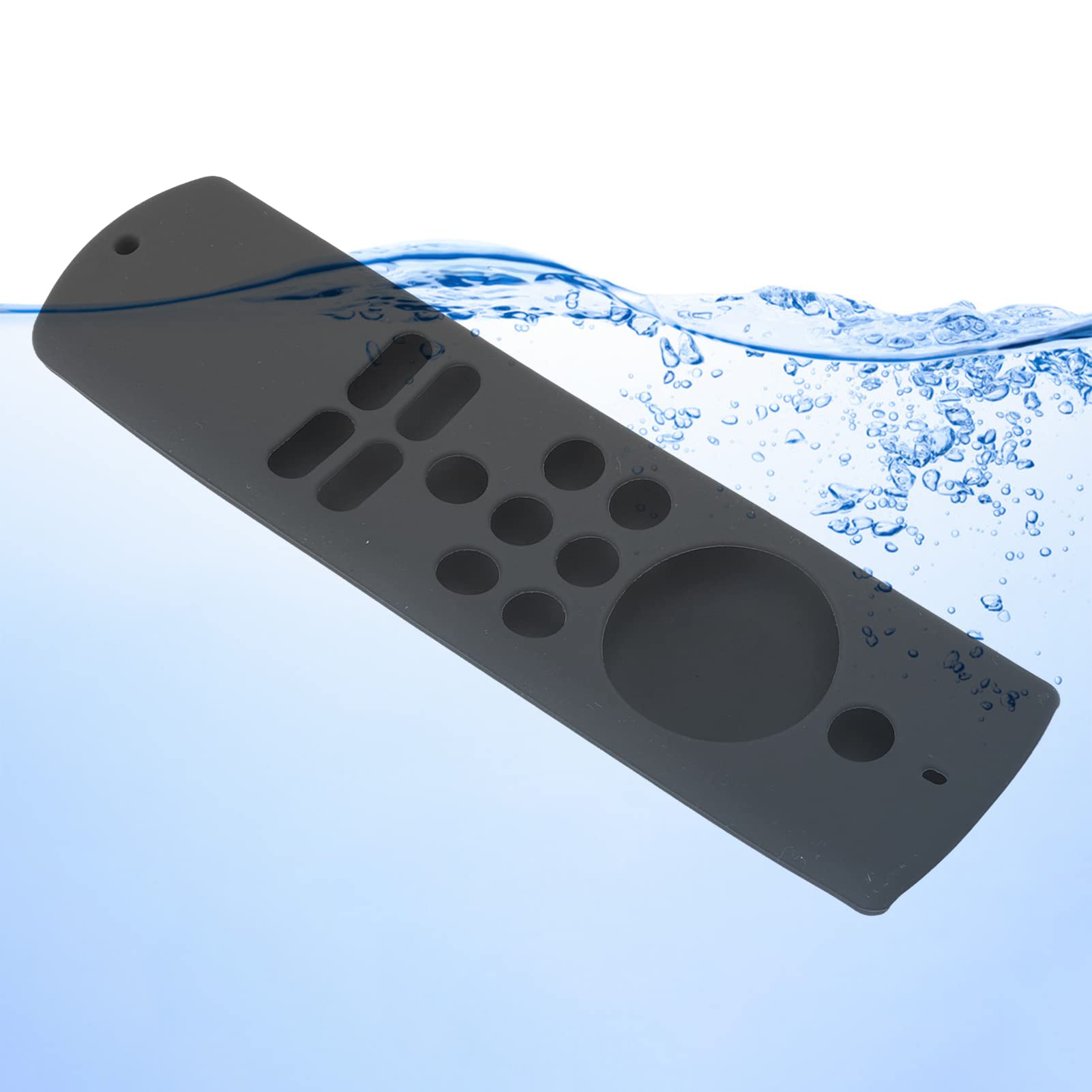 Funda de Silicona para Mando a Distancia, Funda Protectora Suave Antideslizante a Prueba de Golpes con Cordón para Fire TV Stick Lite (Gris Oscuro)