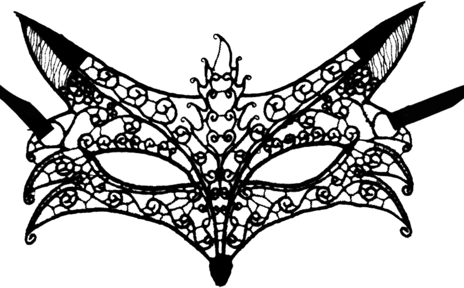 GLADFRESIT Elegant Ladies Lace Mask Luxury Venice Masquerade Sexy Masks for Halloween, Masquerade and Ballroom Events