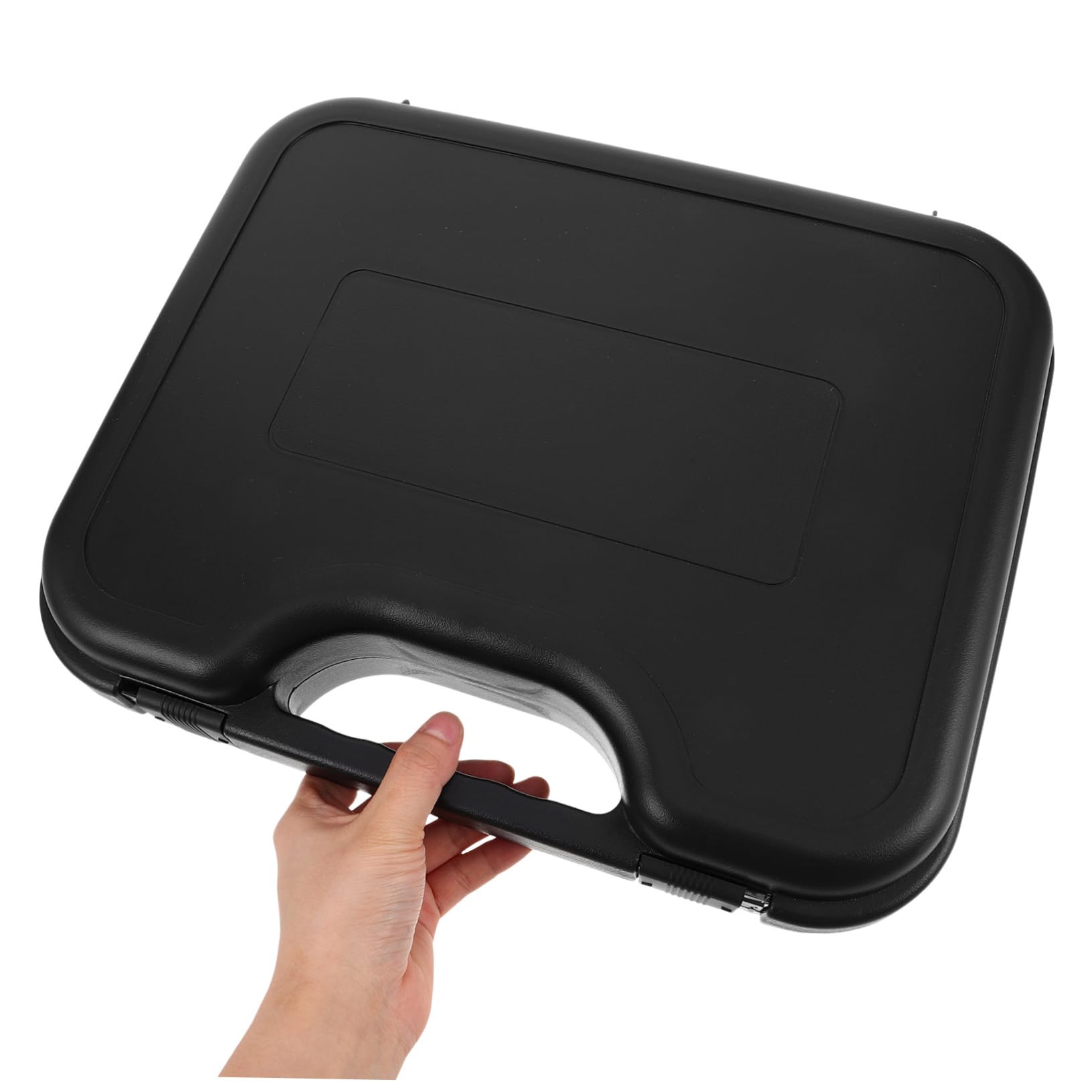 ibasenice Custodia Microfono Rigida in Plastico Nero, Valigetta per Microfoni con Interno Regolabile, Protezione Antiurto e Ampia Capacità per Recording e Podcast