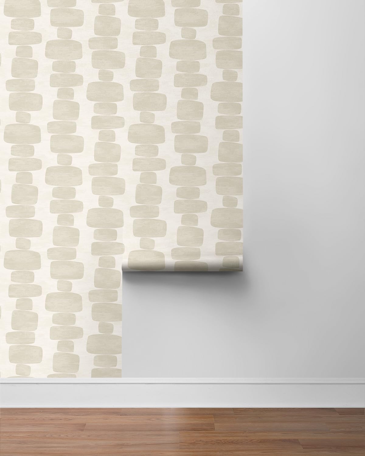 NextWall Stacy Garcia Stripe Block Geometric Peel and Stick Wallpaper (Beige)