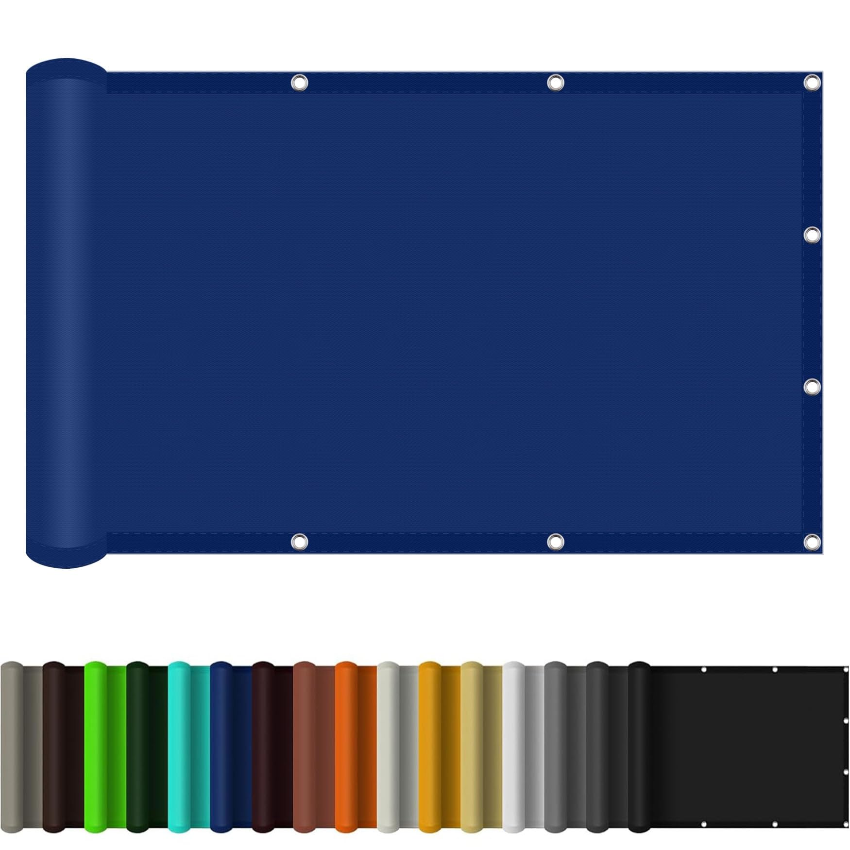 Voile d'ombrage bleu foncé durable et résistant au vent fort