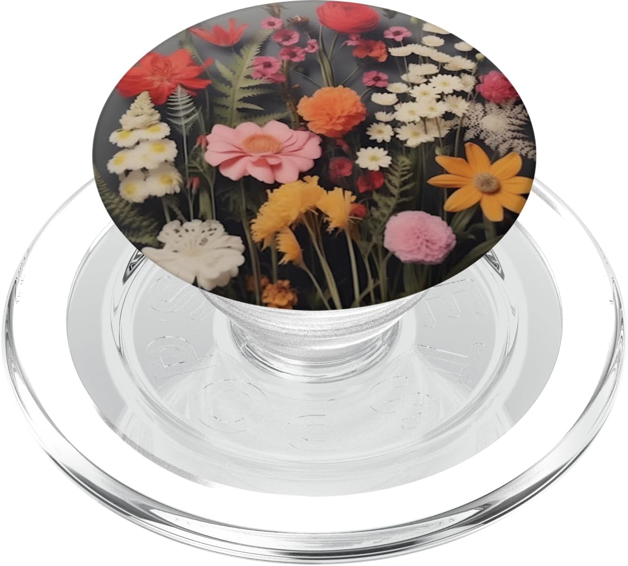 Pop Grips Store Mixed Flower Bouquet Floral Pattern PopSockets MagSafe PopGrip for iPhone