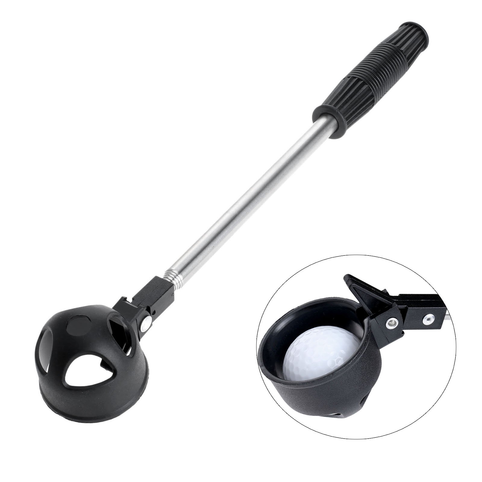 MUXSAM Palla da golf Retriever retrattile in acciaio Saver telescopico Golf Ball Pickup Scoop Pick Up