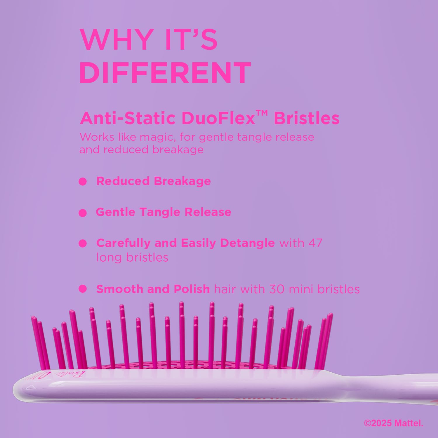 UNbrush Barbie Detangling Brush Duo - Own Your Unique - Purple