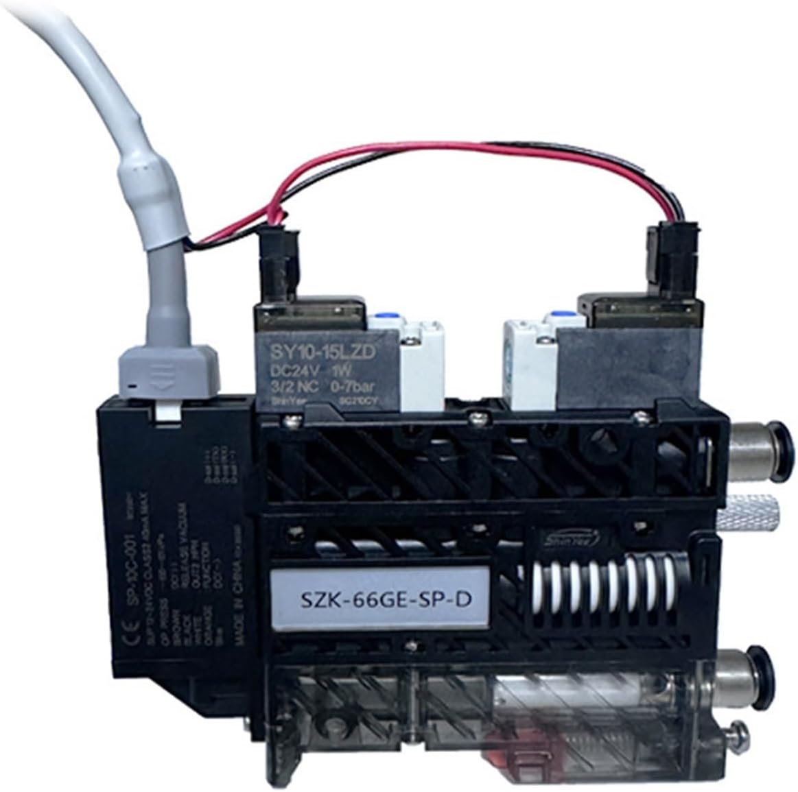 SZK integrated vacuum generator with digital display pressure switch and large flow air(SZK-10-66WE-SA-D)