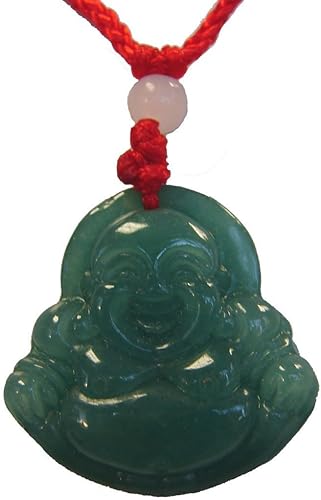 Colgante de Buda de jade verde chino que trae felicidad