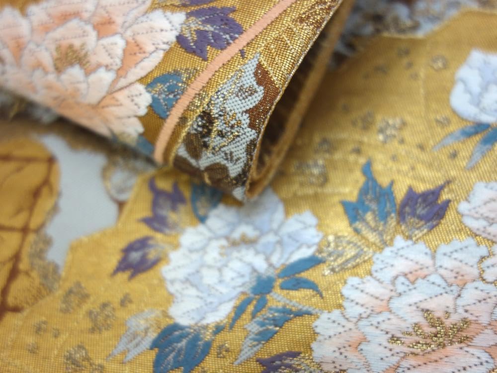 袋帯フルセット(7点)・極美品・ガード加工済・古典柄・深緑色・正絹・トールサイズ 袋帯フルセット(7点)・極美品・ガード加工済・古典柄・深緑色