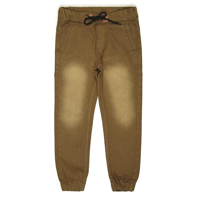 Urbano Juniors Boy's Khaki Slim Fit Jogger Jeans Stretch
