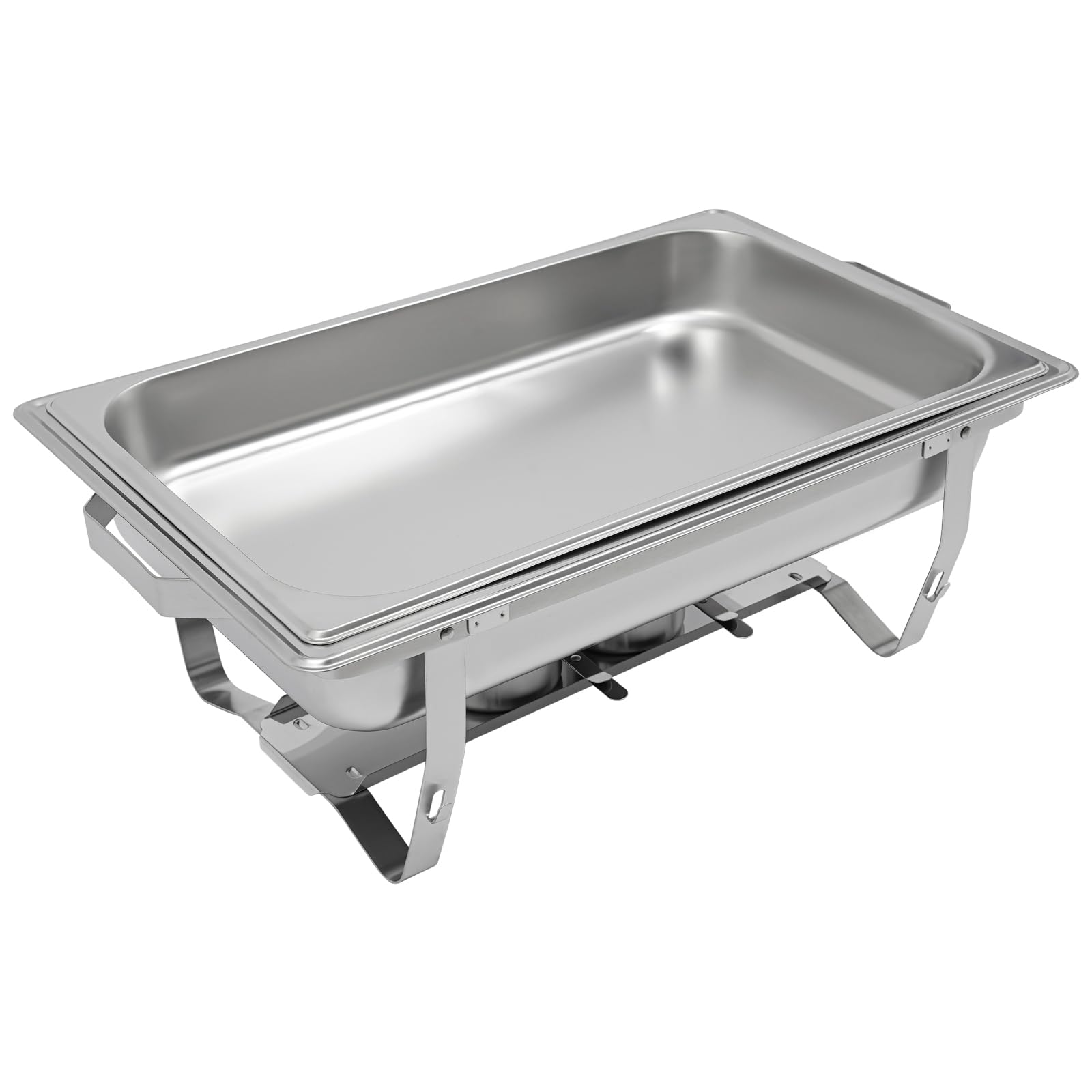 Serbatoio per alimenti in acciaio inox, 7 l, scalda buffet, per pasti, chafing dish, con coperchio, per catering buffet e feste