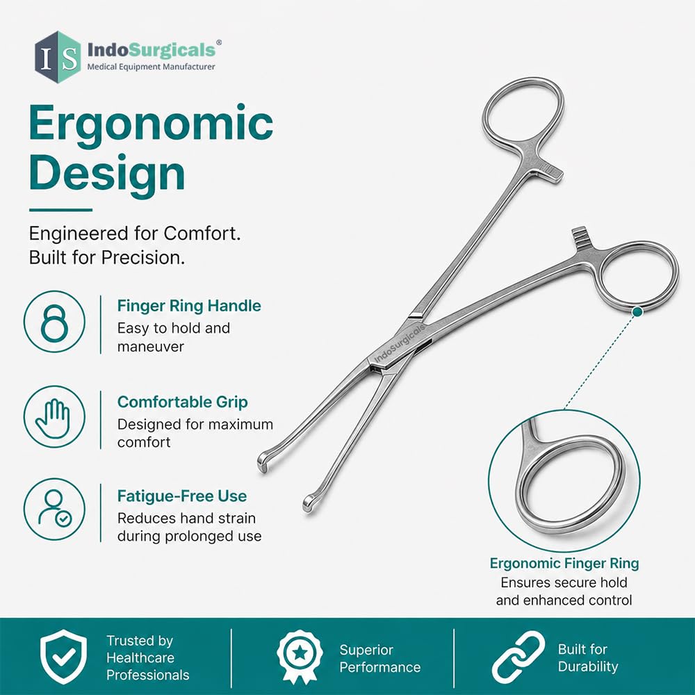 IS IndoSurgicals Deluxe Quality Babcock Forceps (10") 4